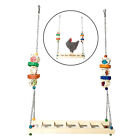 Chicken Swing Ladder Wood Perch Handmade Bird Toy for Large Parrots Durable