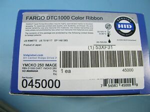 FARGO HID DTC1000 SMARTLOAD COLOR RIBBON 045000 250 PRINTS YMCKO
