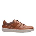 Clarks Mens Cambro Race Brown Leather Casual Sneaker Shoes