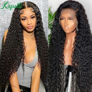 Brazilian Virgin Human Hair Lace Front Wig Curly Wave 13x4 Lace Frontal Wig Remy