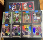 FOOTBALL RELIC CARD LOT - 10 FOOTBALL RELIC CARDS SELECT, PRIZM, ILLUSIONS RC