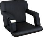 Wide Stadium Seat for Bleachers Reclining Portable Stadium Chair w/Back Cushion