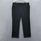 Chicos Womens Fabulously Slimming Ankle Pants 2.5 Size 14 Black Ponte Stretch