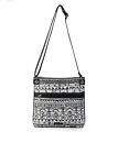 Sakroots Artist Circle Crossbody Bag in Black White One World Peace NWT