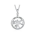 Fashion lady Silver Round life tree I love mom Pendant Necklace for women jewelr