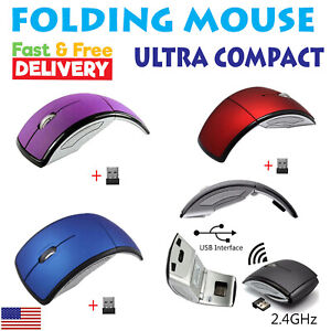 Portable  Wireless Mouse,  2.4GHz Silent with USB Receiver, Optical USB Mouse