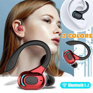 Bluetooth 5.2 Headset Wireless Earbuds Earphones Stereo Headphones Ear Hook USA