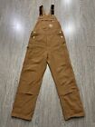 Carhartt Overall Men 32x32 Brown Coveralls Canvas Double Knee