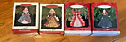 4 Hallmark Keepsake Ornaments Holiday Barbie CollectionYears 1995 1996 1997 1998