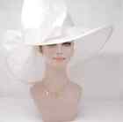 White Kentucky Derby Hat, Church Hat, Wedding Hat, Easter Hat, Tea Party Hat