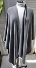 Land's End Women’s One Size Gray Shawl Poncho Sweater Wrap Cape