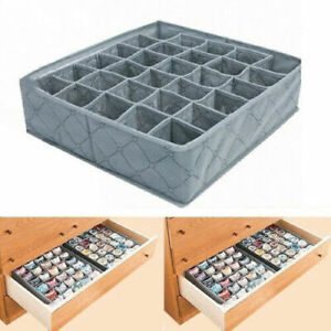 30 Cells Bamboo Charcoal Underwear Ties Sock Storage Drawer Organizer Box US