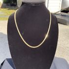 Gold Chain 14k Gold Vermeil Miami Cuban 22in 4mm .925 Italy