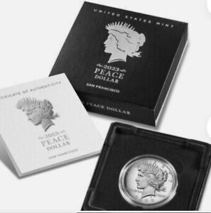 New Listing2023-S Proof $1 Peace Silver Dollar Box, OGP & COA
