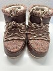 NWOB CHLOE X Lace Up MOON BOOTS Wool Leather After Ski Boots 37/38. No Tags