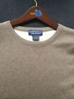 Charter Club 100% 2-ply Cashmere Light Brown Crew Neck Sweater Size XL