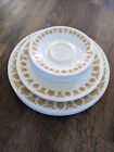 21 Piece Butterfly Gold Vintage Corelle Dishes Set White