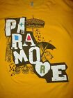 PARAMORE Band Yellow Rare Vintage T-Shirt Mens M Slim Fit American Apparel