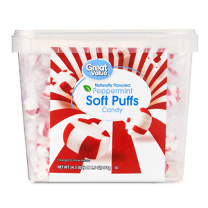Great Value Peppermint Soft Puffs Candy, 34.5 Oz