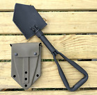 US Military AMES ENTRENCHING TOOL E-TOOL FOLDING SHOVEL w/ OD COVER REFURBISHED