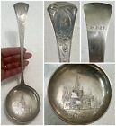 Antique Norway 830 Silver TRONDHJEMS NIDAROS CATHEDRAL 10.5”Serving Spoon Mono B