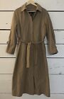 Women’s Classic London Fog Belted Trench Coat With Removable Fleece Liner Size 4