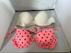 LOT Victoria's Secret PINK T-shirt Demi 34A AND Angel’s Embrace Strapless 34A