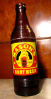 Mason's Root Beer ACL 10 oz Amber Soda Pop Bottle Hathaway Sioux City Iowa 48