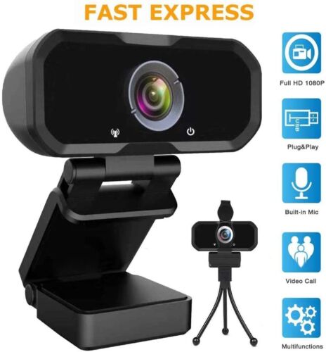 1080P Full HD Webcam/Computer Camera/Laptop USB PC Webcam with Microphone,Tripod