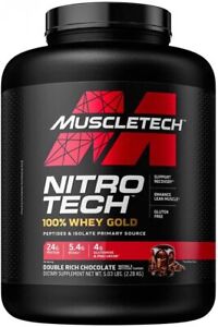 MuscleTech Nitro Tech 100% Whey Gold Protein Powder 5.0 lbs - PICK FLAVOR