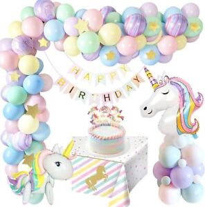 Balloon Garland Birthday Banner Decor Unicorn Baby Shower Party Balloon Arch Kit