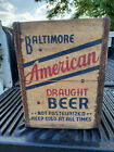Vintage 05/1935 Wooden Baltimore American Brewery Draught Beer Wood Crate Box