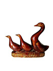 Vintage Ceramic Goose Figurine Three Geese Ducks