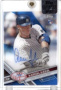 New ListingAARON JUDGE 2017 TOPPS CLEARLY AUTHENTIC BASEBALL ROOKIE AUTOGRAPH AUTO BLUE /25