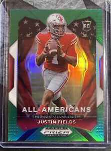 Justin Fields All American Green Prizm Rookie #192 In great Condition Chicago 