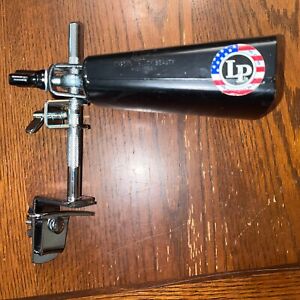 Latin Percussion Cow Bell & Mount  USA LP LP204A Black Beauty Bass Drum Clamp