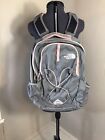 The North Face Jester Backpack Womens Gray/Pink Laptop Bungee Hiking Outdoor
