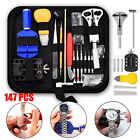 147 Watch Repair tool Kit Watchmaker Back Case Remover Opener Link Pin Spring