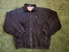 Vintage 90s Polo Ralph Lauren Zip Up workwear Jacket Size XL Black Made In USA