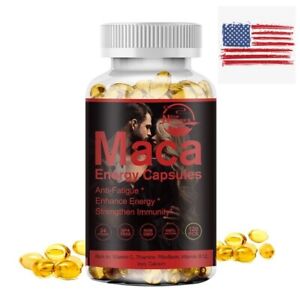 MACA ROOT Capsules Peruvian Maca Extract for Men Organic Vitamins 120 Pills US
