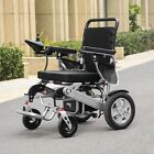 All Terrain Gray Ultralight Power Wheelchair Foldable Electric Wheelchair  12Ah
