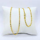 22K Solid Yellow Gold Singapore Chain Necklace 18