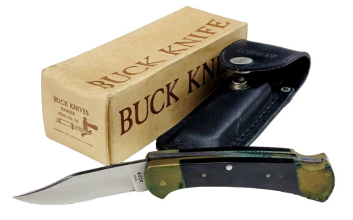 New ListingOriginal Vintage BUCK 112 Hunting Knife with Box and Sheath-Never Used!