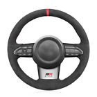 Black Alcantara Car Steering Wheel Cover Wraps For Toyota Yaris GR RZ Corolla
