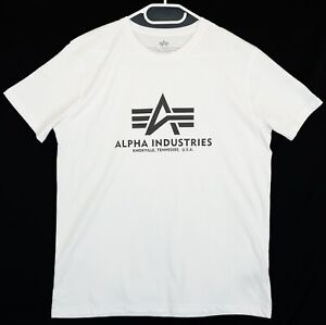 Alpha Industries White big Logo T-Shirt Size L