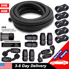 6AN 8AN 10FT Fuel Line Hose Kit Nylon Stainless Steel Braided Oil Hose Fittings