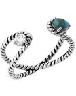 Montana Silversmiths Women's Stars and Sky Crystal Turquoise Open Ring  Silver