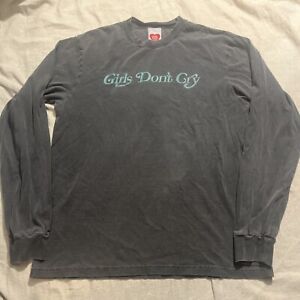 girls don’t cry t shirt m gray long sleeve butterfly logo