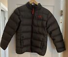 The North Face 550 Boys Goose Down Puffer Jacket XL 18-20 Dark Charcoal Red EUC