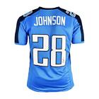 Chris Johnson Signed Pro-Edition Blue Football Jersey (JSA)